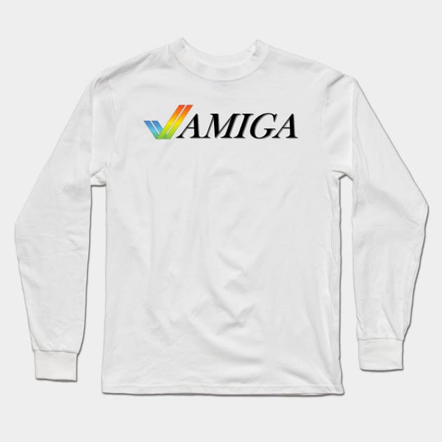 Amiga Classic Logo Long Sleeve T-Shirt by MalcolmDesigns